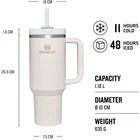 Termokrūze ar salmiņu Stanley The Quencher H2.O FlowState Tumbler 1.18l Light Pink